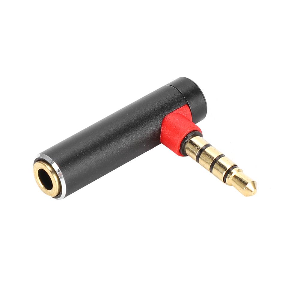 10Pcs 3.5mm Male To Female 90 Degree Elbow Adapter Plug Headset Jack Audio Connectorblack