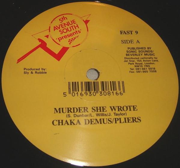 

12inch Record CHAKA DEMUS & PLIERS - Murder She Wrote FAST9 5th Avenue Sout 1992 UK Reggae, Ska & Dub Used
