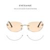 Women's sunglasses, men's and women's fashion frameless sunglasses, metal sunglasses