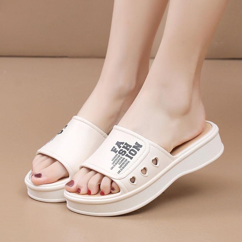 

Летние женские тапочки с толстой подошвой, нескользящие, мягкие, для использования в помещении и на улице, модные сандалии высокого класса 36-40