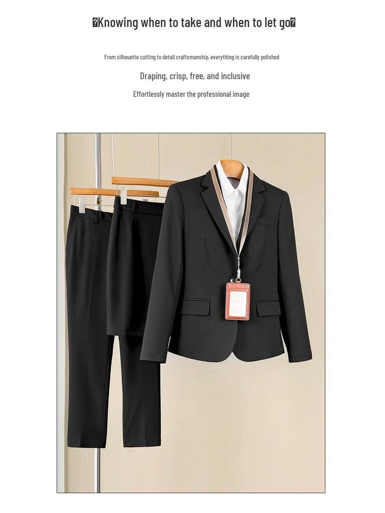 Women's 2025 Spring/Autumn High-End Professional Blazer, Goddess Style Suit Set