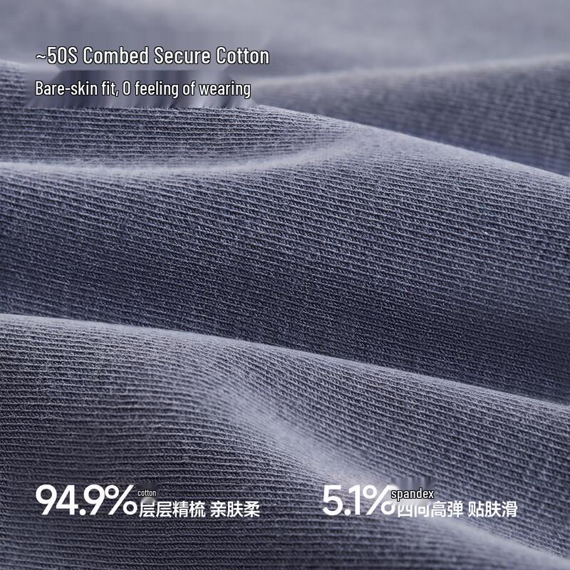 beneunder Men's 50S Combed Cotton Antibacterial Boxer Briefs 3-Pack