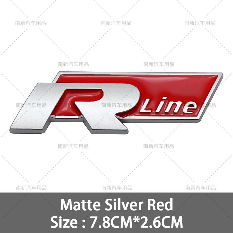 RUNTB1 VW 2026 Hot 3D Metal R Line Logo Rline Car Emblem Badge Sticker Trunk Decals For Volkswagen Polo Passat Sagitar Magotan Jetta Be