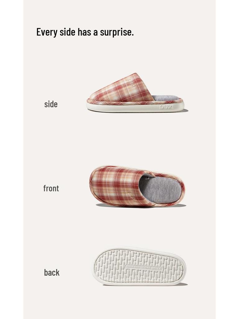 Puxi Cotton Indoor Slippers - Versatile Wrap-Toe, Anti-Slip, Warm for Autumn and Winter