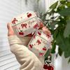 Zoete Strik Kers Oortelefoonhoesje Voor Apple Airpods 4 3 2 1 Pro 2 1 Cover Met Kers Lanyard Siliconen Oortelefoon Beschermhoes