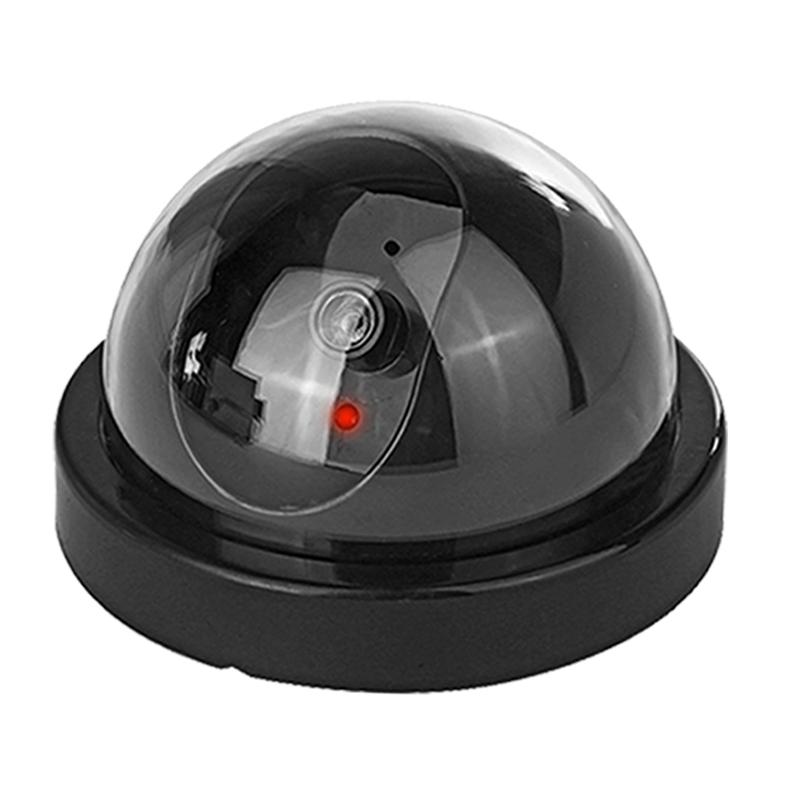 1PC Dummy Fake Camera with LED Red Light, Battery Operated, No Wiring Required, Indoor Outdoor Fake Dome Security Camera