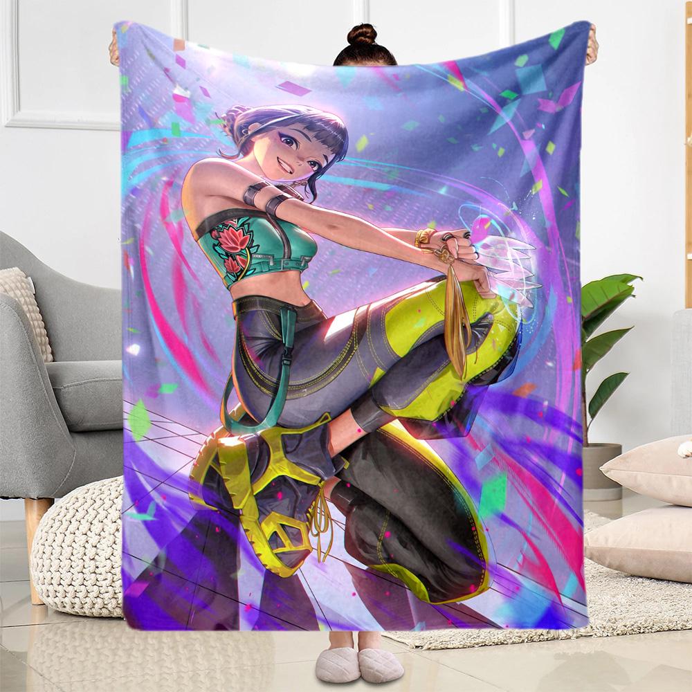 Galactic Fashion Heroes Blanket Durable Comfort Suitable for Office Seaside Bedding All-Season Use Digital Print