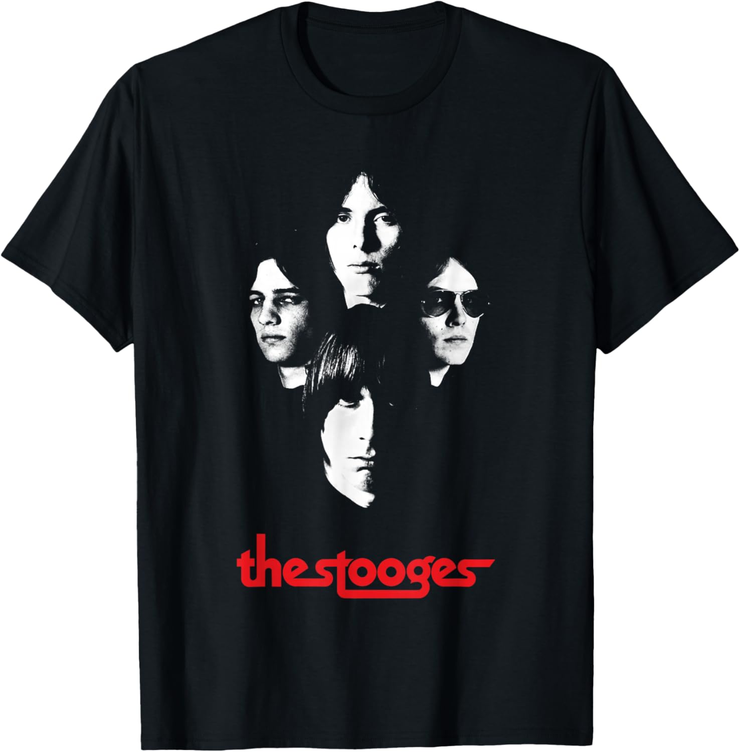 Iggy and The Stooges 4 Faces T-Shirt Officially Licensed T-Shirt Unisex T-Shirt XXXL