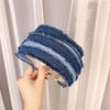 Fasce per Capelli Nodo in Tessuto di Denim Shabby da Donna per Ragazze e Donne, Accessorio per Capelli Quotidiano Casual per lo Shopping, Fasce Large in Denim per Donna
