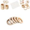 Elegant Baby Newborn Natural Round Wood Teething Rings Perfect For Diy Gifts