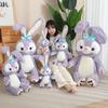 Non-Toxic Cartoon Stellalou Plush Toy Big Size Rabbit Stuffed Anime Plushies Cute Soothing Doll Room Decor Birthday Gifts Children