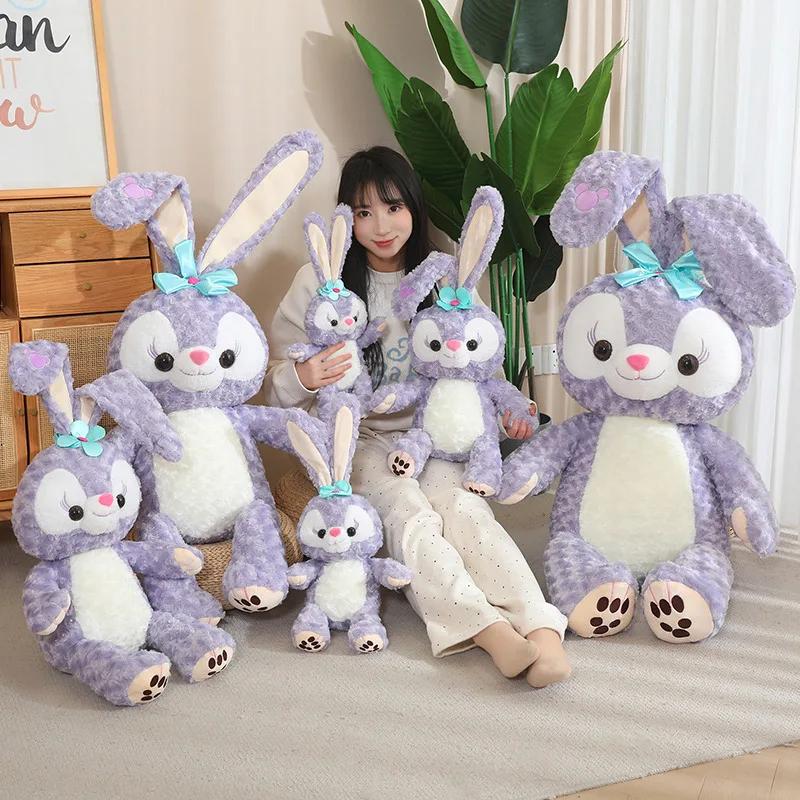 Non-Toxic Cartoon Stellalou Plush Toy Big Size Rabbit Stuffed Anime Plushies Cute Soothing Doll Room Decor Birthday Gifts Children