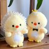 PP Cotton Yellow Duck Plush Toy Fluffy Bow Tie Duck Plush Doll  Birthday Parties