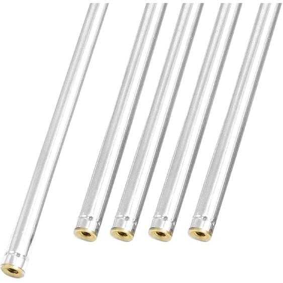 Uxcell 5 Sections Telescopic Antenna, 12 Inches 310mm Long for AM FM Radio TV, 5 Pcs Communications for Home Theater, Silver Tone