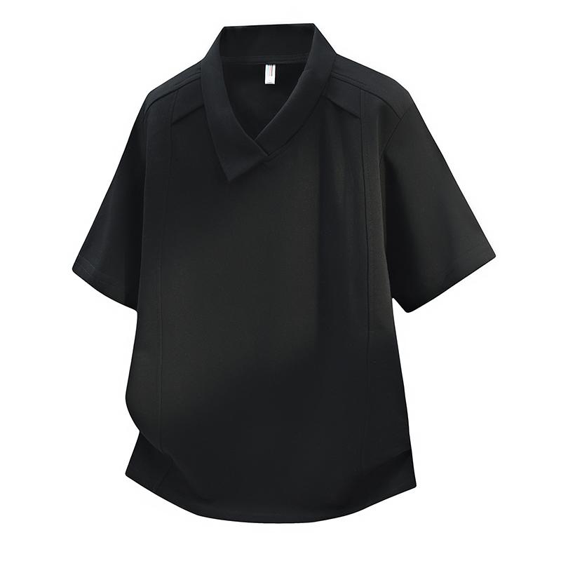 

Men s Short Sleeved Men s Summer Thin Casual Business Casual Half Sleeved T-shirt for Men M чорний