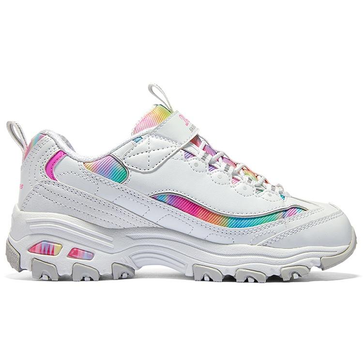 (GS) Skechers DLITES Low 'White Multi' Kids' 303905L-WMLT