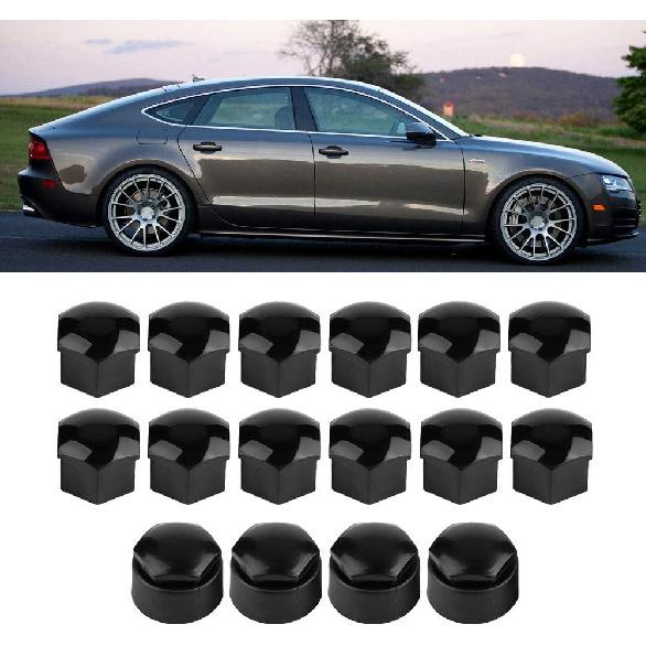 For Lug Nut Covers Senyar 20pcs 17mm Car Wheel Bolt Nut Cover, Universal Covers Auto Hub Screw Anti-Theft Cover for Auto (Black)