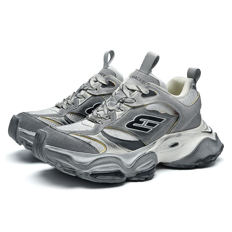 

2025 высококачественный говяжий велюр Париж 5XL на толстой подошве увеличивающие рост кроссовки для папы женская обувь ретро и старая спортивная обувь мужская обувь 44