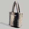 Autumn Winter New Cute Loop Woolen Handbag Portable Storage Small Square Bag Lunch Bag Handheld Bag Plush