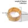 Minimalist Zinc Alloy Multilayer Bracelets With Geometric Circles For Women