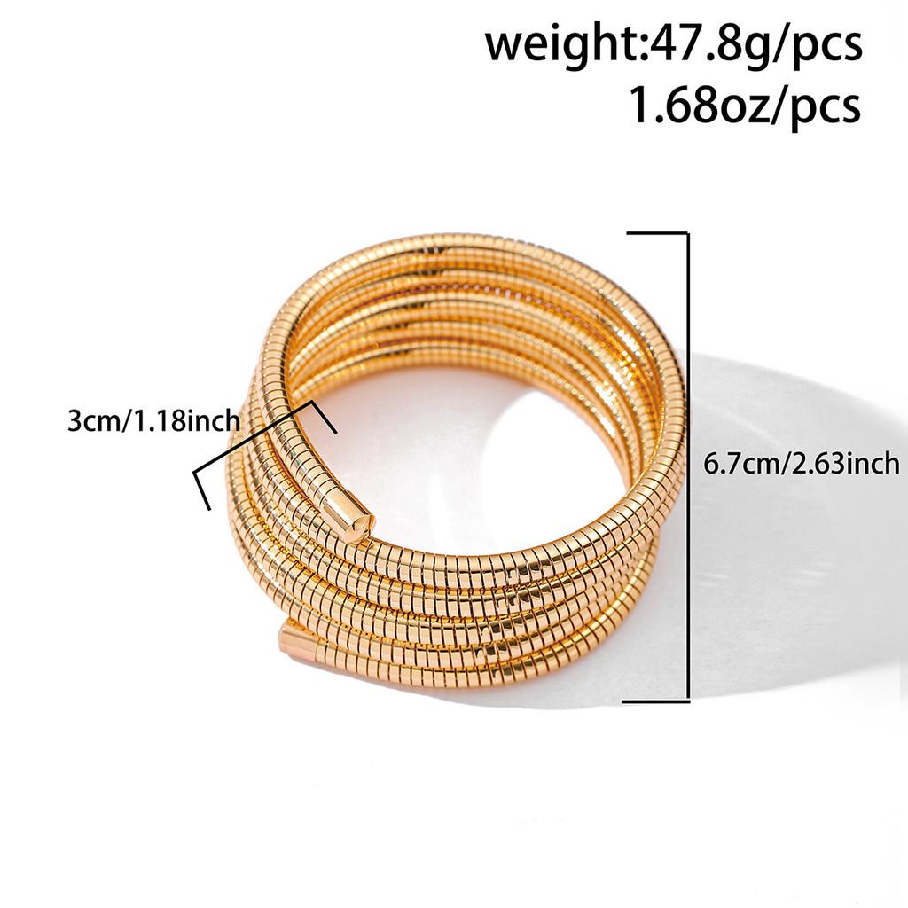 Minimalist Zinc Alloy Multilayer Bracelets With Geometric Circles For Women
