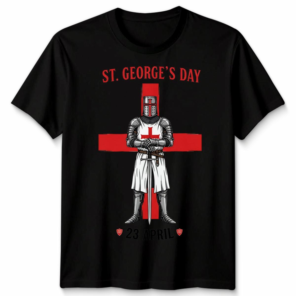 St. George Day Unisex Tshirt England Knight & Horse St George S Tshirt S разноцветный