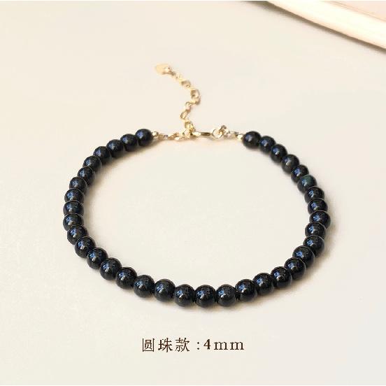 

Jewelry Obsidian bracelet for women and men, niche design, retro and simple, suitable for autumn, student light luxury niche bracelet Round beads:4mm Average