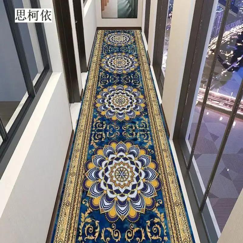 

Bohemian Long Corridor Carpet Luxury European Decoration Hallway Rug Non-slip Easy Cleaning Floor Mat Stairway Runners Carpets 60X100CM
