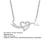 Choker-Halskette Legierung Herzförmiger Anhänger Halskette mit Funkelnden Strasssteinen Verstellbare Länge Halskette Schmuckgeschenk