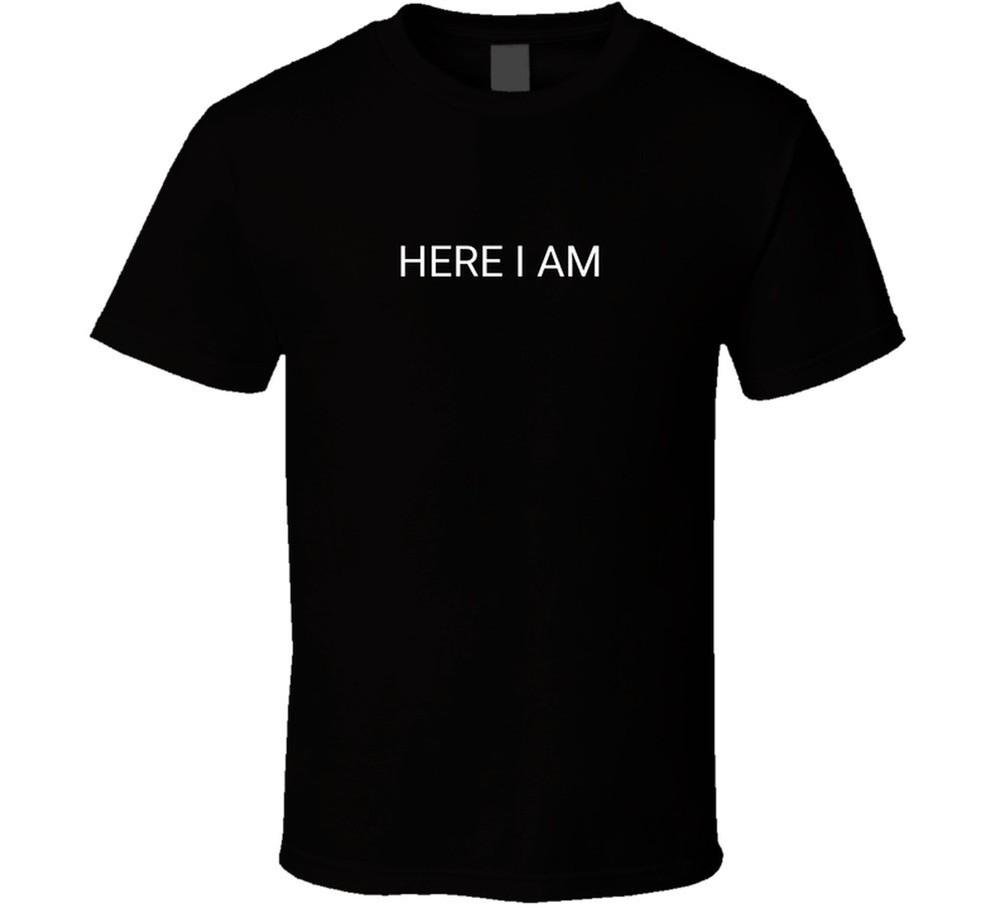 Charlie Kirk Here I Am Unisex T-Shirt L
