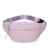 Fashion Solid Color Waist Bag Waterproof Double Layer Chest Bag Double Pocket Shoulder Bag Travel