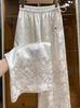 Modern Jacquard Wide-Leg Women's Summer Pants: Loose, Straight, Slimming, Drape Design