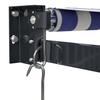 Retractable Awning Blue and White 3x2.5 M Fabric and Aluminum