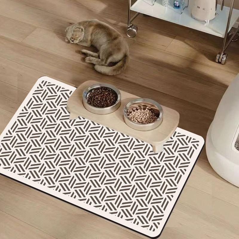 Creative Cartoon Shape Pet Feeding Mat - Dirt-Resistant, Easy Clean, Water Absorbent, Wear-Resistant, Quick Drying