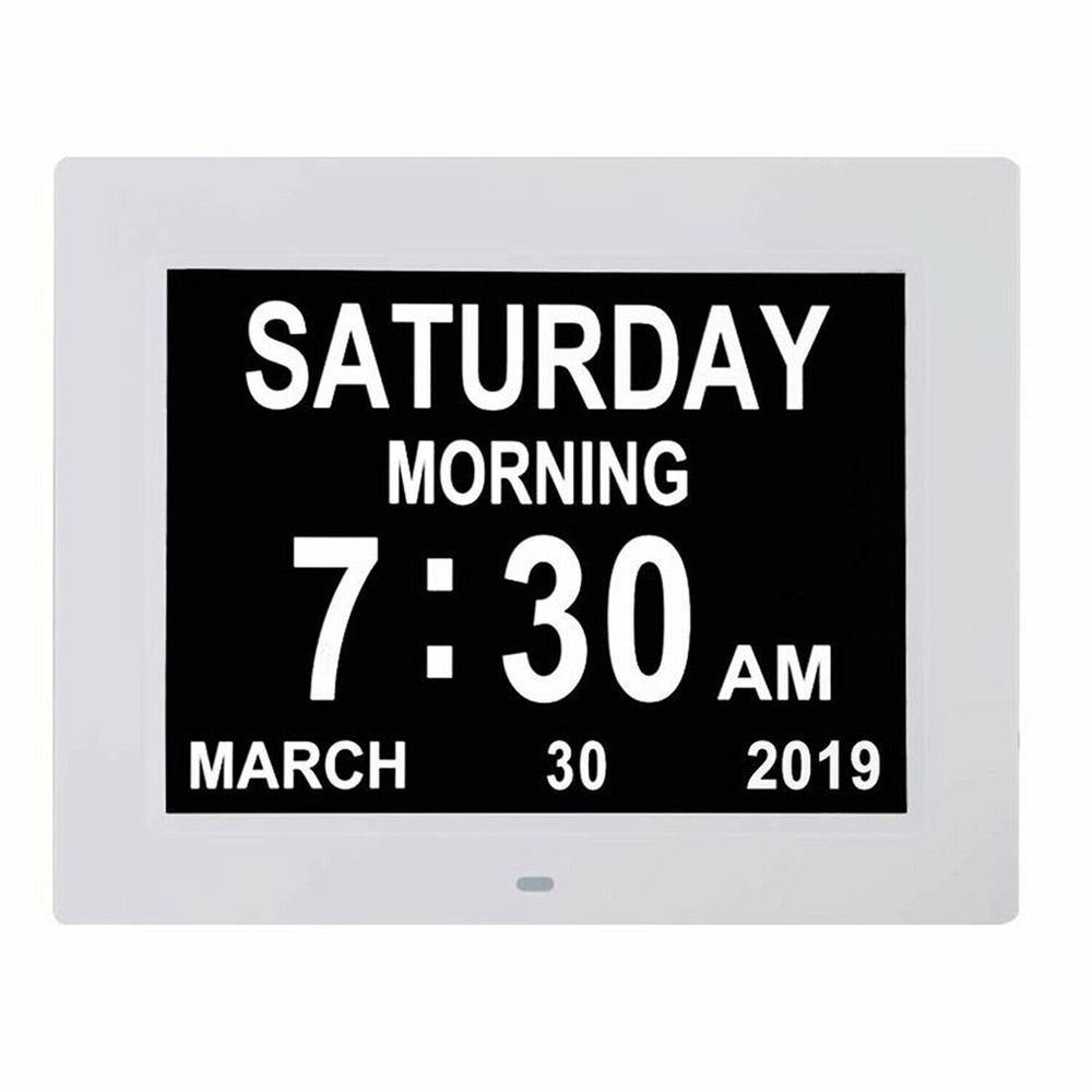 Letter Electronic Dementia LCD Screen Time Table Home Decor Digital Clock Calendar Alarm Clock