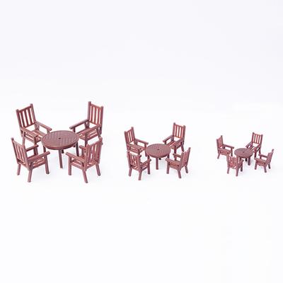 1 Satz Mini Simulations Tisch- und Stuhlmodell Szene Spielzeug Möbelzubehör