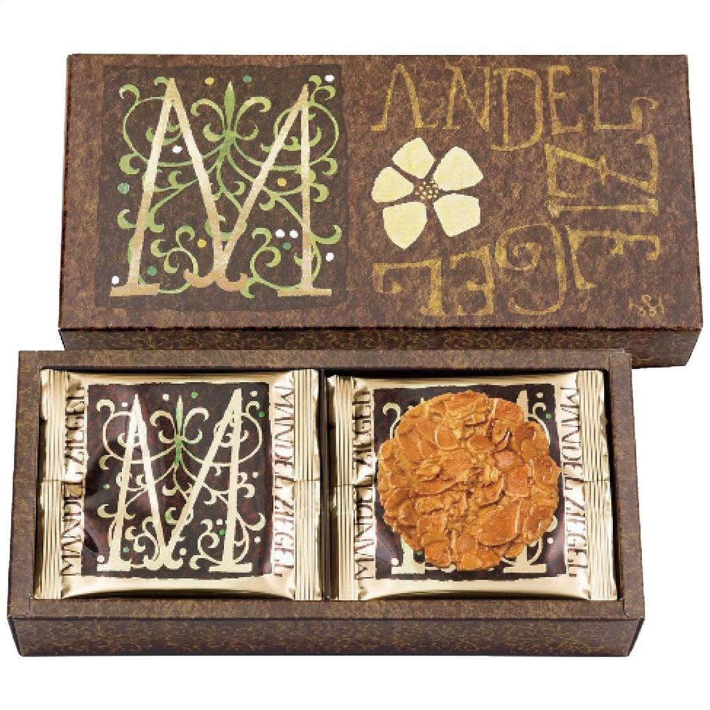 Hontakasagoya Mandel Chigel Almond Cookies 14 Pieces, Crispy Sliced Almond Biscuits Made in Japan