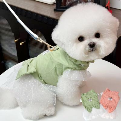 Summer Thin Pet Dog Clothes Teddy Bichon Pomeranian Yorkshire Small Puppy Cat Princess Dress Lace