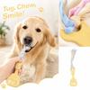 Dog Rubber Toy with Spatula and Cloth Strip Shape for Daily Chewing and Play