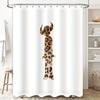 Unique Animal Shower Curtain Leopard Print Bathroom Decor Nature Wildlife Pattern Washable Fabric Modern Home Decor Gift