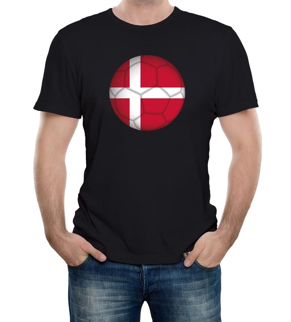 Mens Denmark Football Supporter T-Shirt Mens Womens Tees Top World Cup Euros Copa America Country