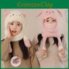 Toddler Cartoon Fleece Hat With Face Mask And Ear Protection For Winter