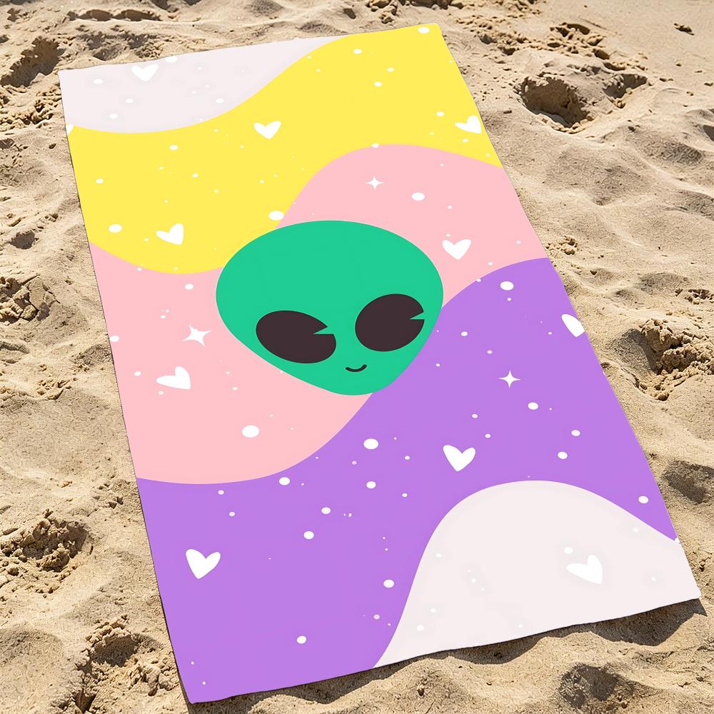 Dreamy Aliens Towel Beach Towel Oversized Super Absorbent Soft Swim Beachtowels For Men, Women