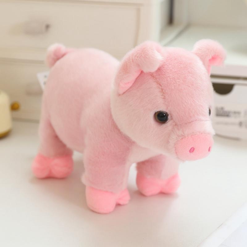 20cm Forest Standing Animals Plush Toy Cute Giraffe Lion Fox Tiger Birthday Gift Kids Baby Accompany Appease Dolls Christmas pre