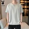 PLAYBOY Men's Ice Silk V-Neck Short Sleeve T-Shirt