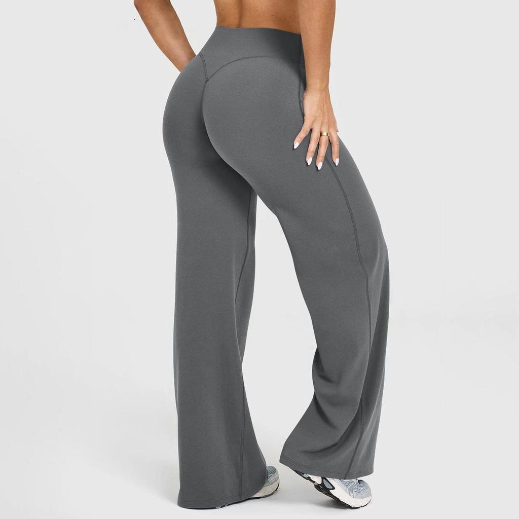 Women's High-Waist Flare Yoga Pants - No Embarrassment Line, Loose Fit for Outdoor Sports