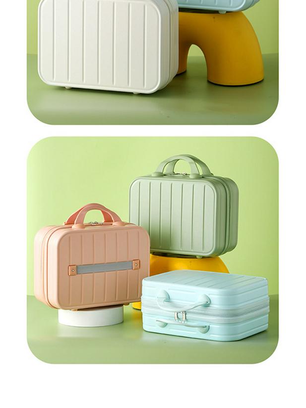 14-Inch Women's Portable Makeup and Toiletries Storage Box with Suitcase Hook