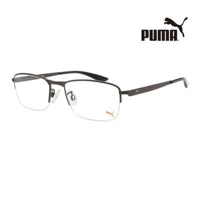 Puma Eyeglass Frames PE0099O 002 Square Semi-rimless Metal Glasses for Women and Men