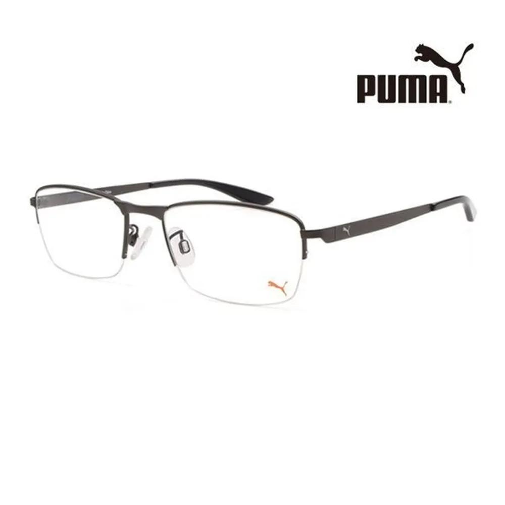 

Puma Eyeglass Frames PE0099O 002 Square Semi-rimless Metal Glasses for Women and Men PE0099O 002_XC [54]