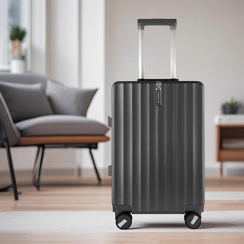 TOBERLIR Aluminum Frame Luggage with Silent Wheels